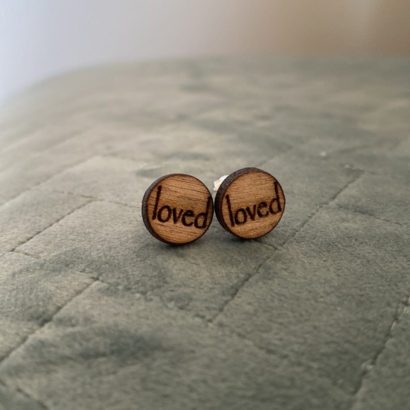 handmade Jewelry - Handmade “loved” earrings